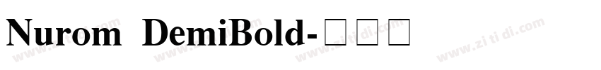 Nurom DemiBold字体转换